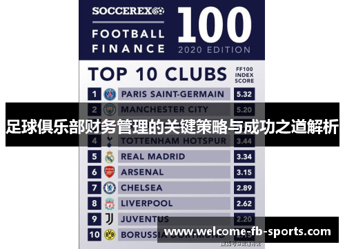 足球俱乐部财务管理的关键策略与成功之道解析