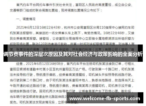 调节费事件的深层次原因及其对社会经济与政策影响的全面分析